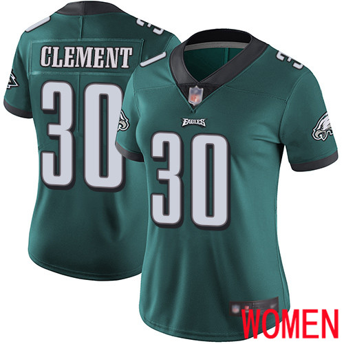 Women Philadelphia Eagles 30 Corey Clement Midnight Green Team Color Vapor Untouchable NFL Jersey Limited